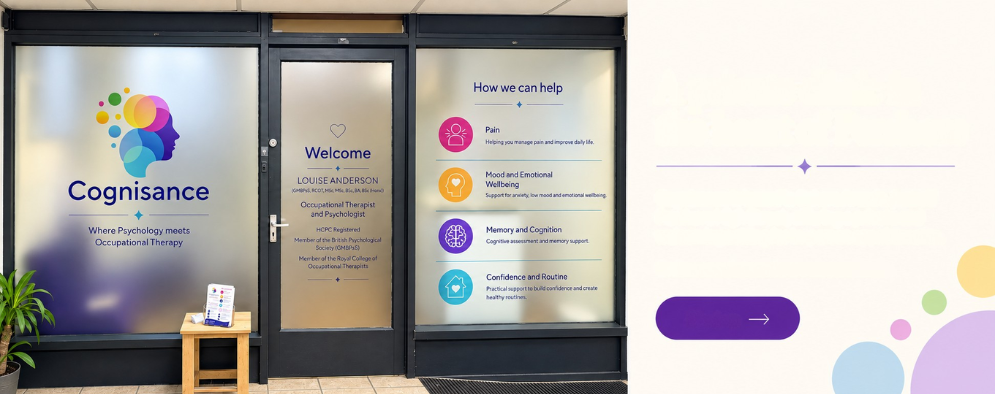 Cognisance clinic entrance in Bakers Arcade, Pershore